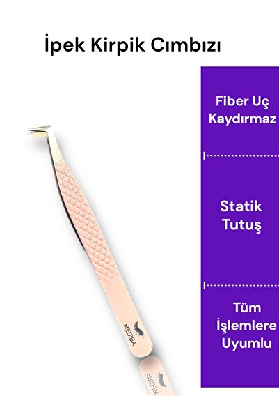 MEDIBA Ipek Kirpik Full Cımbızı KARGA BURUN PUDRA Fiber Uç Tüm Kirpik Işlemle...