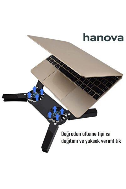 h.t sağlık Katlanabilir 2 Fanlı Dizüstü PC Laptop Soğutucu USB besleme 10-17 ...