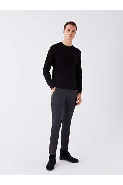 YAKAMEL OB Men's Smoked Color Slim Cut Flexible Lycra Ankle Length Fabric Tro...