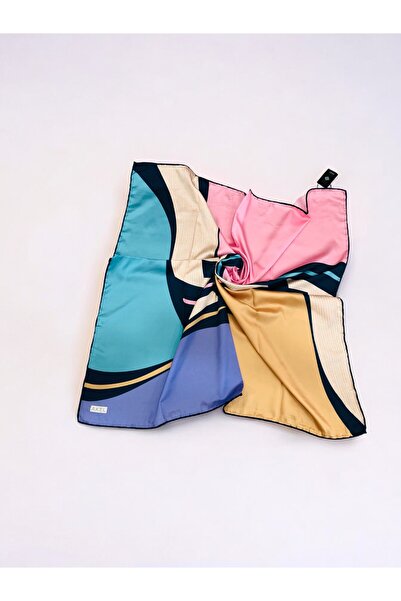 Akel Alfa Twill Eşarp  Kalın Çizgili Desen Ebat 95 x 95