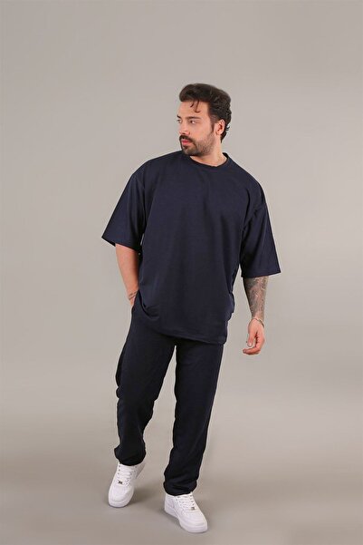 YAKAMEL Muški Oversize kroj kratki rukav T-shirt pidžama set