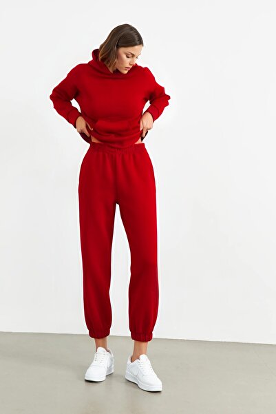 YAKAMEL Women's 3 Thread Elastic Puff Tracksuit Set