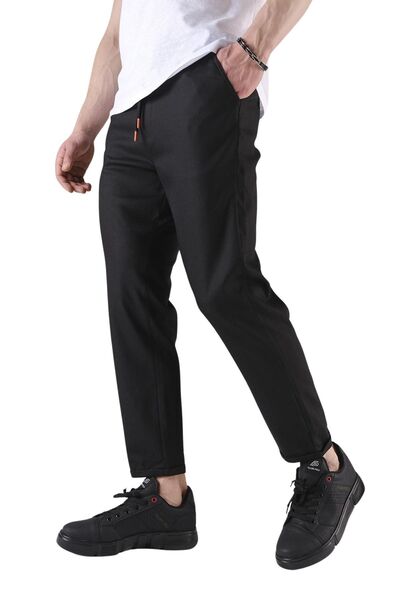 YAKAMEL Muške pantalone sa elastičnim strukom Sa likrom i dvostrukim nogavica...