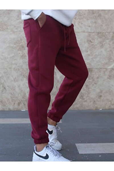 YAKAMEL Unisex Σκούρο Κόκκινο Παντελόνι Φόρμας Ob Comfort