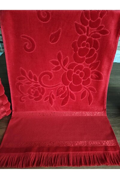 sarra Sarra 6-Piece 50x90cm Fringed Dark Towel Etamine