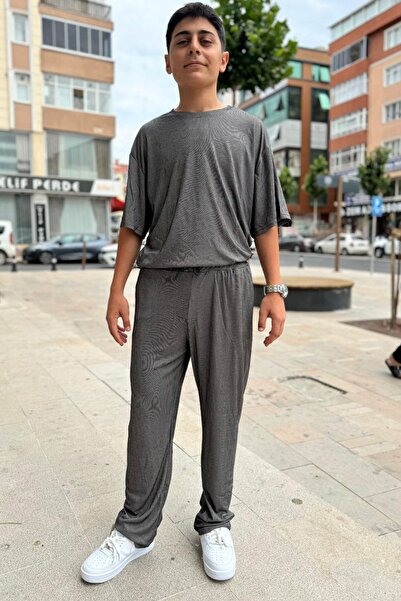 YAKAMEL Men's Striped Oversize Summer Tracksuit Set - Comfortable Short Sleeve