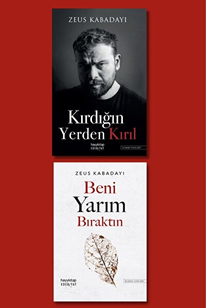 hayykitap Zeus Kabadayı 2 Li Set / BENİ YARIM BIRAKTIN - KIRDIĞIN YERDEN KIRIL