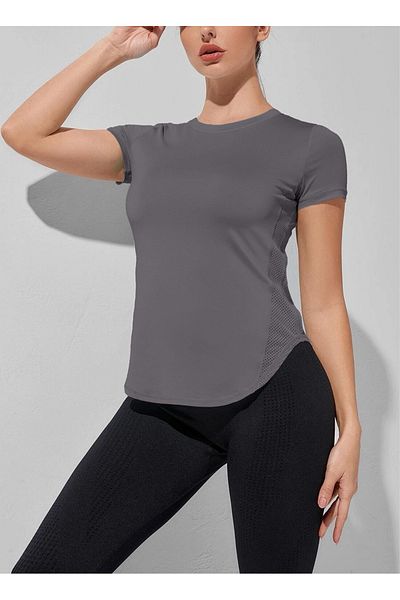 GHASSY CO. Ghassy Co. Γυναικεία Dry Fit Running Yoga Quick Dry Moisture Wicking Αθλητικό T-shi με δίχτυ στα πλαϊνά