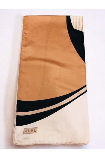 Akel Eșarfă Alfa Twill - Model cu dungi groase, Dimensiune 95x95