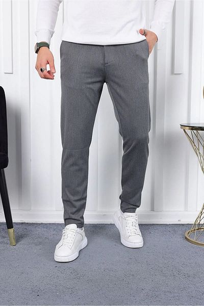 YAKAMEL Italian Lycra Stretchy Men's Trousers - Slim Fit