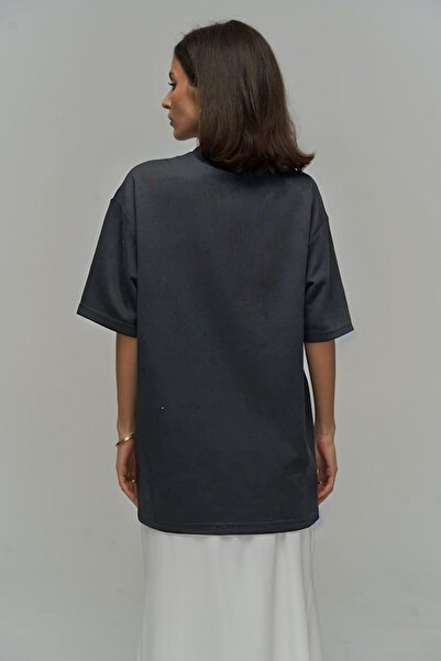 YAKAMEL Жіночий оверсайз, зручний, з короткими рукавами, трикотажний, з велос...