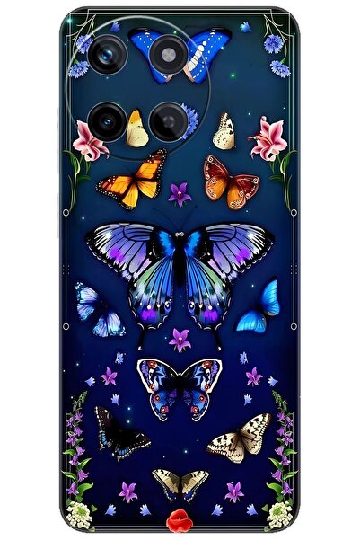 realme 11 (RMX3636) Uyumlu Kılıf Desen Baskılı Silikon Kelebek STK:669 CP-yoA...