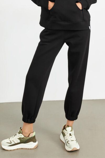 YAKAMEL Γυναικείο ελαστικό παντελόνι φόρμας με 3 κλωστές - με λωρίδες και τσέπες