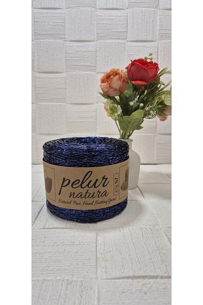 Prestij Boncuk Navy Blue Metallic Twist - Σχοινί χόμπι για τσάντα και πλέξιμο