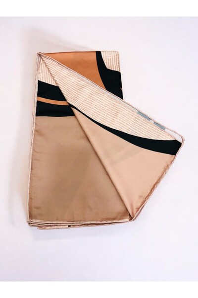 Akel Eșarfă Alfa Twill - Model cu dungi groase, Dimensiune 95x95