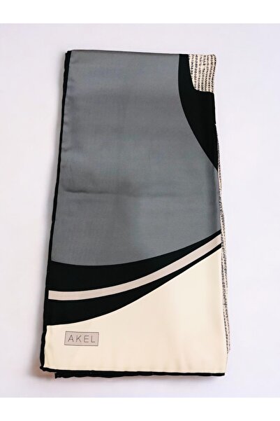 Akel Alfa Twill Scarf - Thick Striped Pattern, Size 95x95