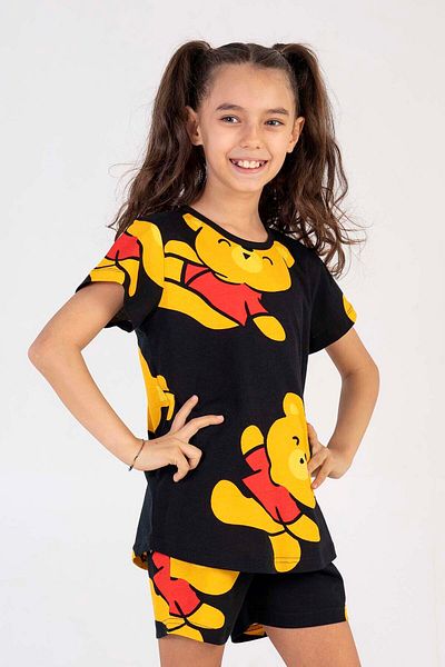 VİENETTA Set de pijamale din bumbac cu mâneci scurte pentru fete - 211450