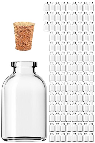 Afracam 25 ml Şeffaf Penisilin Mantar Tıpalı Yuvarlak 25 Cc Boş Cam Şişe 115 ...
