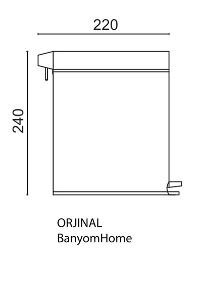 ÇELİK BANYO Paslanmaz Çelik 3 Litre Pedallı Banyo Çöp Kovası Fuşya