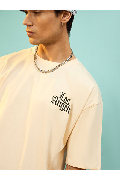 Mascln Sassafras By Styli Los Angeles Print Dropped Shoulder Oversized T-Shirt