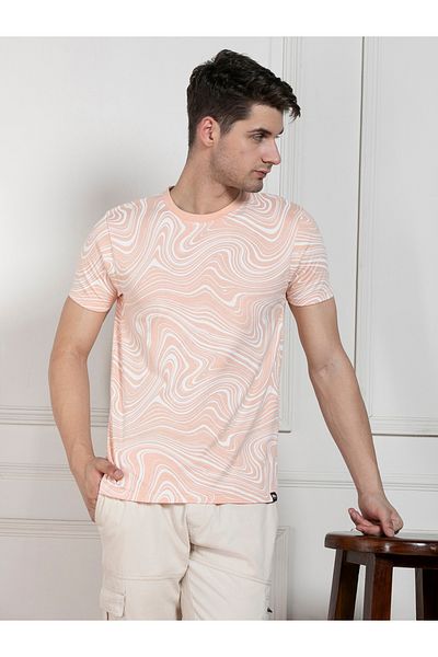 Dennis Lingo By Styli Regular Fit Marbled Print T-Shirt