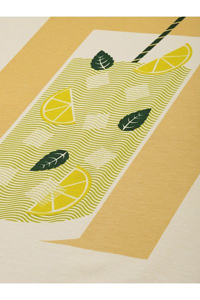 Dillinger By Styli Lemon Graphic Print Oversized T-Shirt