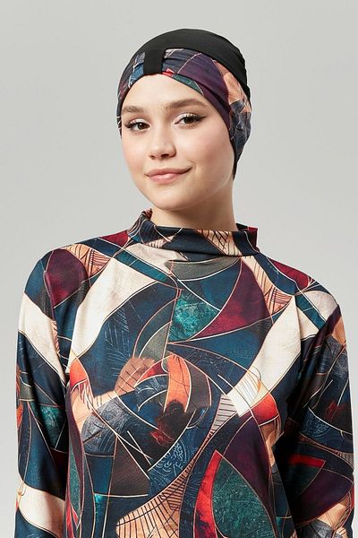MODASFORM Costum de baie Hijab cu mânecă lungă, mărime mare - Îmbrăcăminte de plajă cu picior liber acoperit complet