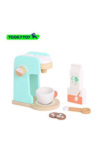 Tooky Toy Ahşap Barista Kahve Seti Eğitici Çocuk Oyuncağı Servis Seti