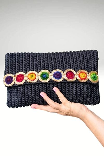 KRIMO Women's Portfolio - Hand Knitted Cltuch Bag