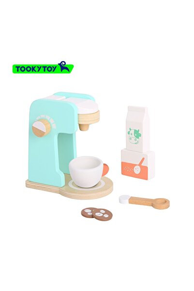 Tooky Toy Ahşap Barista Kahve Seti Eğitici Çocuk Oyuncağı Servis Seti