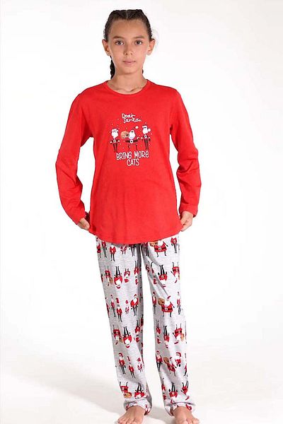 VİENETTA Girl's Cotton Pajama Set - 304103