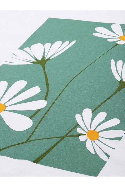Dillinger By Styli Oversized Flower Print Drop Shoulder T-Shirt