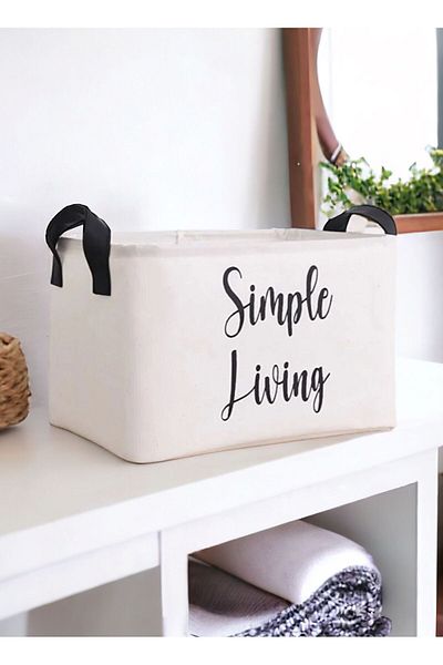 PRENDİ HOME Sub dulap alb pentru spălătorie camera copiilor Organizator jucării Organizator pliabil coș de depozitare 37x27x25