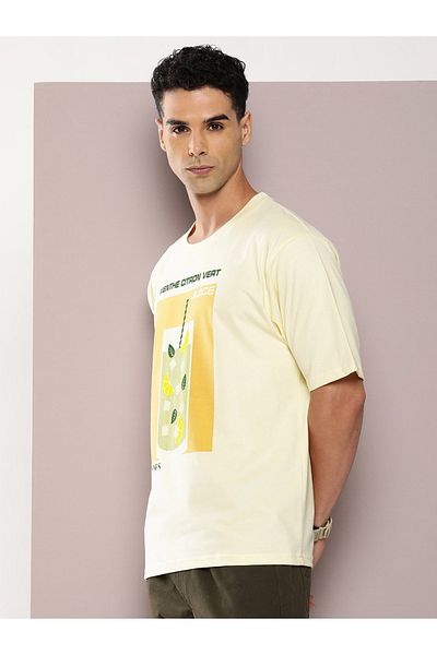 Dillinger By Styli Lemon Graphic Print Oversized T-Shirt