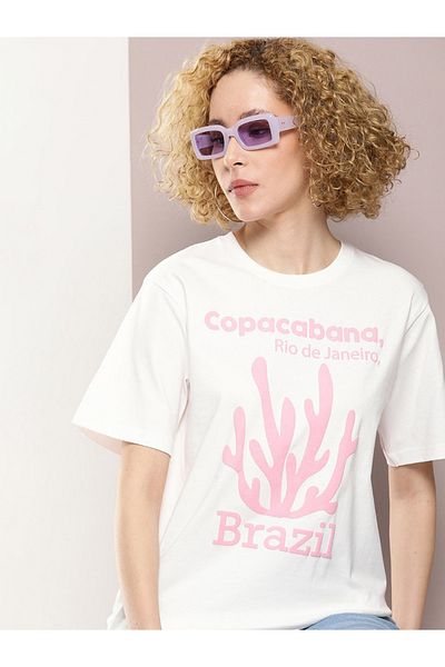 Dillinger By Styli Oversized Copacabana Graphic Print T-Shirt