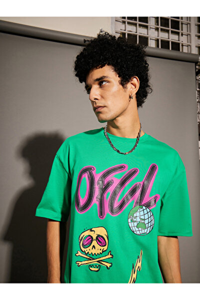 Mascln Sassafras By Styli Graphic Print Dropped Shoulder Oversized T-Shirt