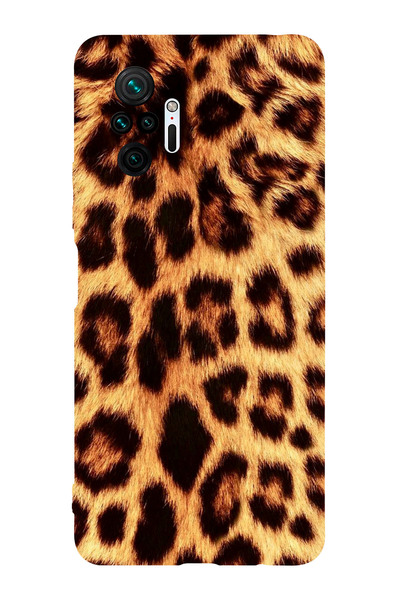 shoptocase Redmi Note 10 Pro Uyumlu Leopar Baskılı İç yüzeyiMikrofiber Kaplı ...