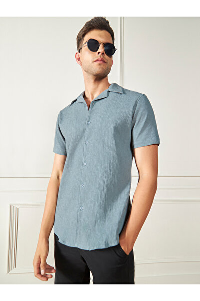 Dennis Lingo By Styli Regular Fit Textured Casual Shirt