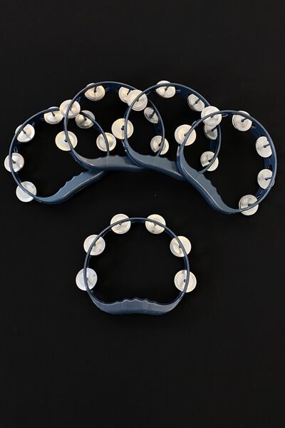 ZEYMERADE الدف الأزرق لوصيفة العروس، دف لحفلات الزفاف الليلية بالحناء مع جرس ...