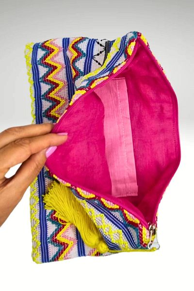 KRIMO Colorful Fabric Women's Portfolio Clutch Bag Clutch Bag