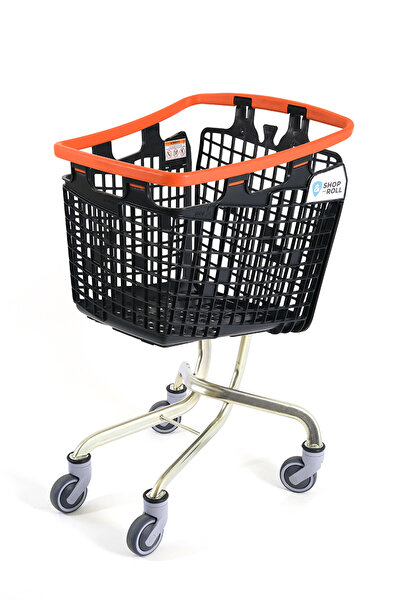 Rafiste Plastik Market (Alışveriş) Arabası 100 L Loop Turuncu