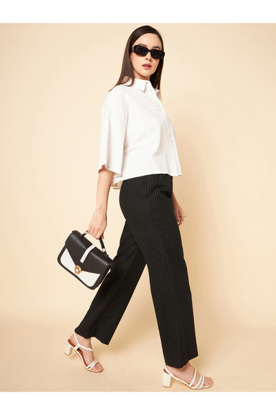 High Star By Styli Oversized Solid Shirt with Drop Shoulder Sleeves