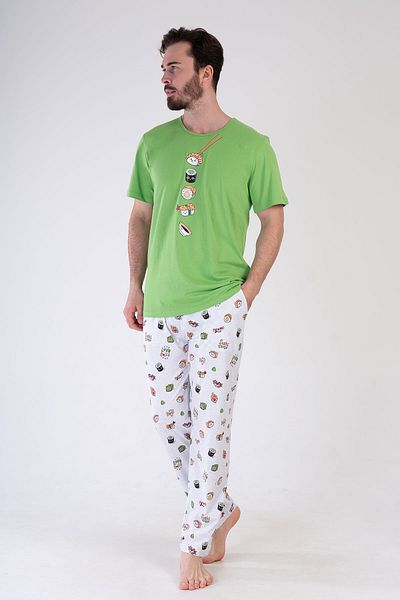 VİENETTA Men's Short Sleeve Pajama Set - 310007