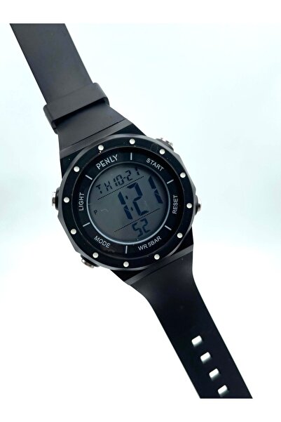 Penly Dijital Kol Saati Siyah Etrafı Beyaz 356G-11 Serisi + Kronometre Işıklı...