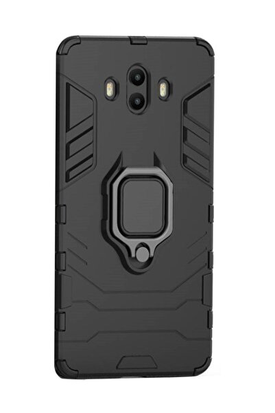Microcase Huawei Mate 10 Alfa Serisi Armor Standlı Perfect Protect Koruma Kılıf - Siyah