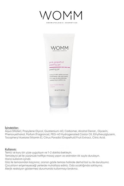 Womm Enzyme Pink Grapefruit Peeling Gel - Pore Cleansing Effect