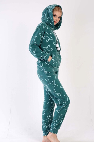 VİENETTA Kadın Polar Kapsonlu Düşük Omuzlu Kanguru Ceplı Pijama Takım
, 304042