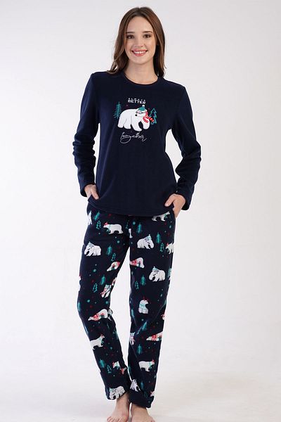 VİENETTA Σετ γυναικείες πιτζάμες μακρυμάνικο Fleece - 305007