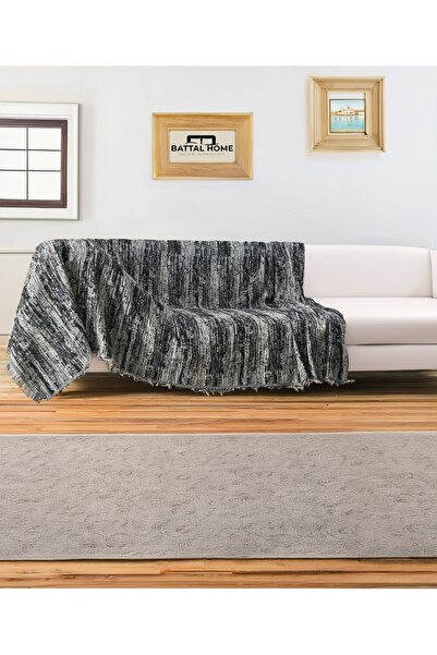 BattalHome %100 Pamuklu Lüks Kaymaz Koltuk Örtüsü | Koltuk Şalı | Çok Amaçlı Örtü
