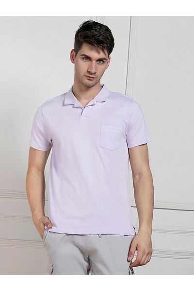 Dennis Lingo By Styli Regular Fit Solid Polo with Patch Pocket